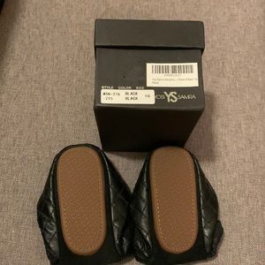Yosi Samra Samantha quilted with black patent captoe-size 10